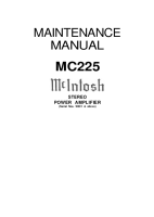 McIntosh MC-225 - Service manual
